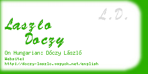 laszlo doczy business card