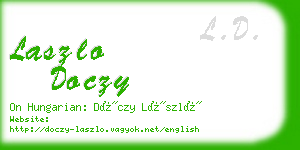 laszlo doczy business card